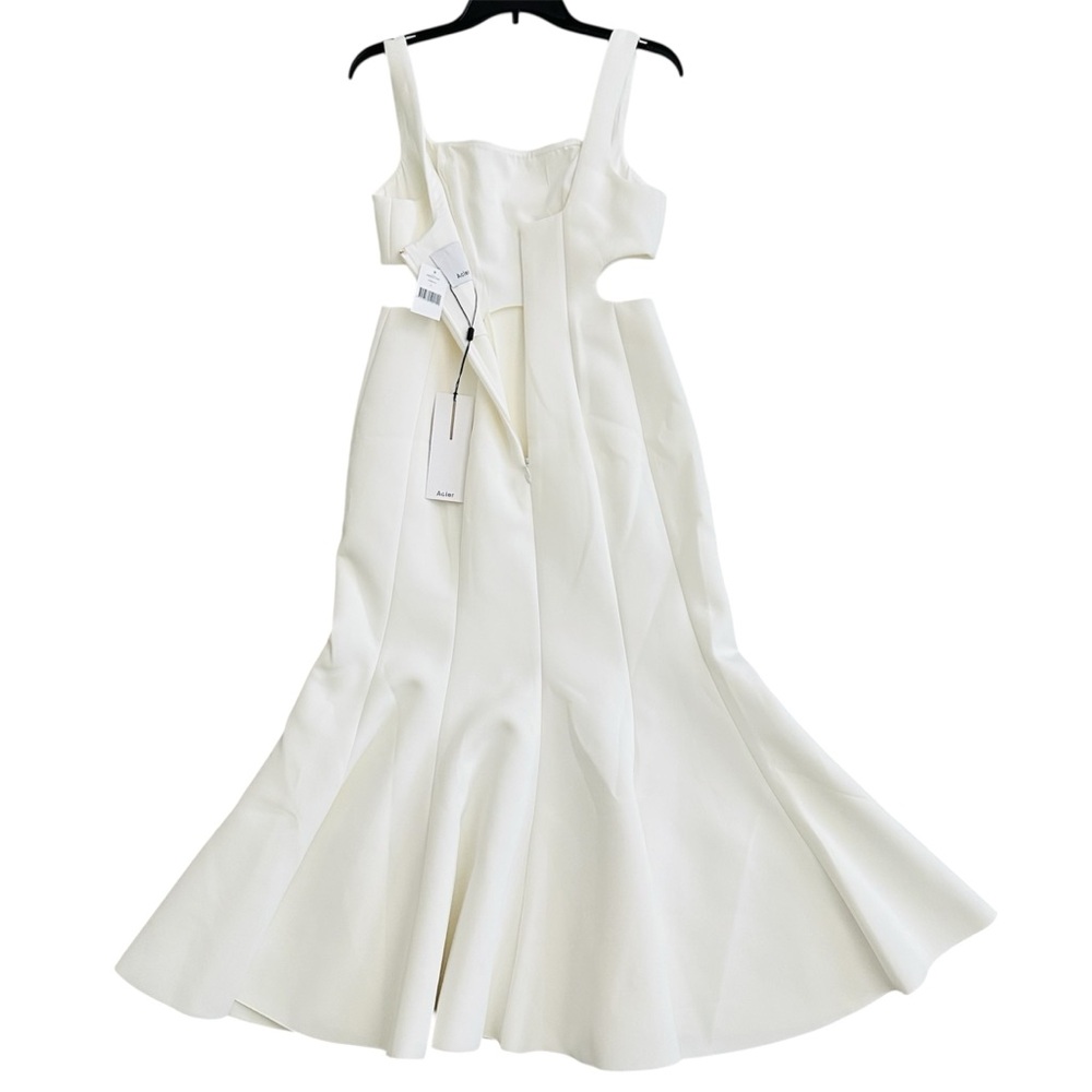 NWT Acler Paracombe Midi Fit N Flare Flute Cream Dress size AU 10 | US 6 Bridal - Picture 14 of 16